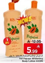 Rdl Papaya Whitening Body Lotion 600ML