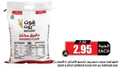 دقيق قوت و روت سوبرير لجميع الاغراض 5 كجم.