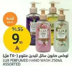Lux Perfumed Hand Wash 250ml Assorted