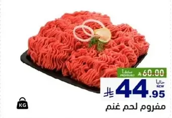 Minced lamb meat.