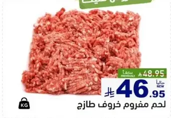 Fresh minced lamb meat.