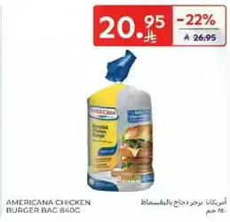 Americana Chicken Burger Bag 840g