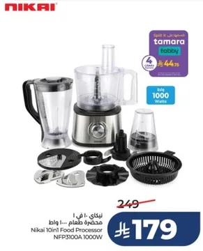 Nikai 10in1 Food Processor 1000 Watts