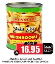 Universal Mushroom Pieces & Stems 284g