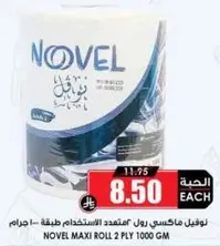 Novel Maxi Roll 2 Ply 1000 GM