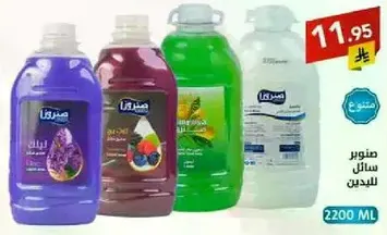 مجموعه من المنظفات السايله للاستخدام المنزلي.