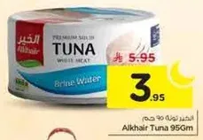 Alkhair Tuna in brine water, 95g.