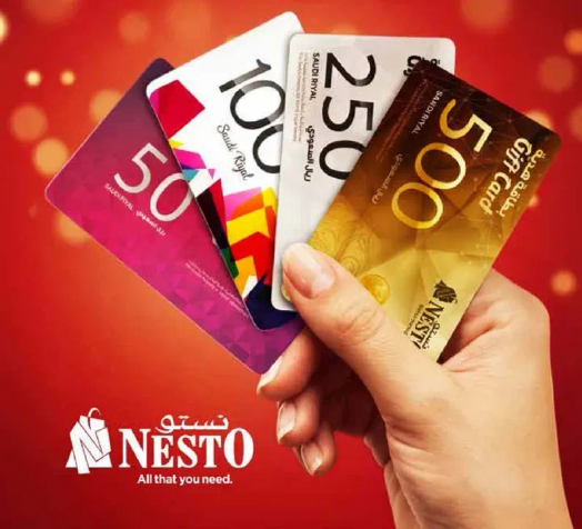 Gift cards for shopping at Nesto.