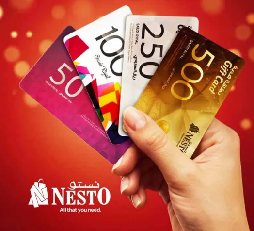 Gift cards from Nesto for various amounts.