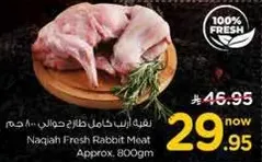 لحم ارنب طازج نجيح تقريبا 800 جرام