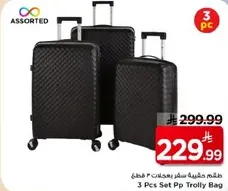 3 Pcs Set Pp Trolly Bag