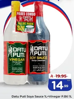 Datu Puti Soya Sauce 1L + Vinegar P.Btl 1L