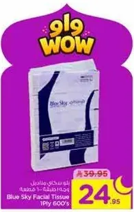 Blue Sky Facial Tissue 1Ply 600's