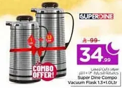 Super Dine Compo Vacuum Flask 1.3 + 1.0 Ltr