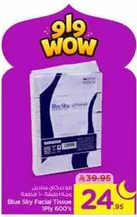 Blue Sky Facial Tissue 1Ply 600's