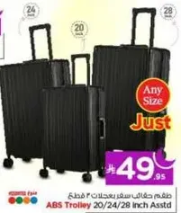 Set of travel suitcases in 3 pieces.