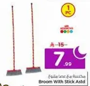 Broom with stick assorted