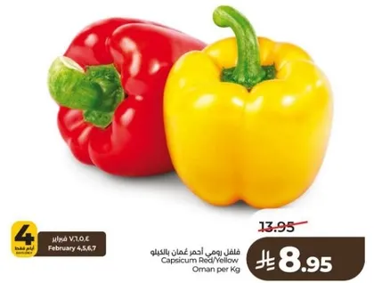 فلفل رومي احمر عمان بالكيلو