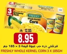 FRESHLY Whole Kernel Corn 3 x 185gm