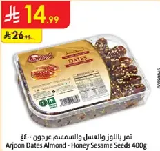 Arjoon Dates Almond - Honey Sesame Seeds 400g