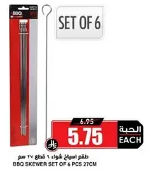 BBQ Skewer Set of 6 pcs 27cm