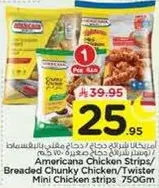 Americana Chicken Strips / Breaded Chunky Chicken / Twister Mini Chicken strips 750gm