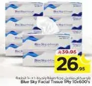 Blue Sky Facial Tissue 1Ply 10x600's