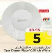 Opal dinner plate 10.5 inch white.