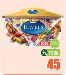 A pack of assorted chocolates weighing 650g.