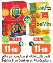 Belvita Bran Cookies or Ritz Crackers