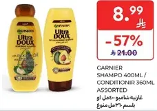 Garnier Shampoo 400ml / Conditioner 360ml Assorted