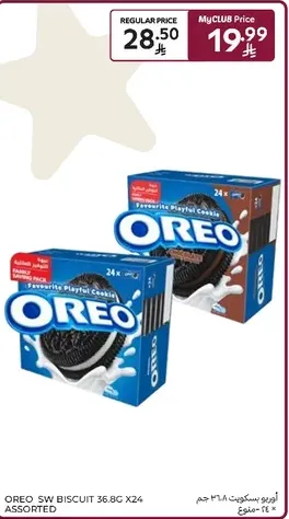 OREO SW BISCUIT 36.8G X24 ASSORTED