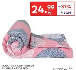 Roll pack comforter double assorted