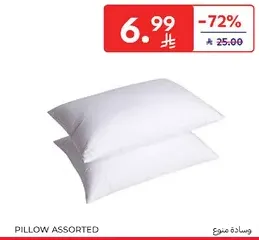 Assorted pillows.