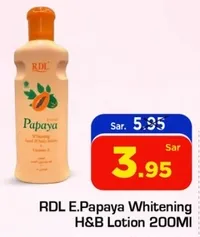 RDL E.Papaya Whitening H&B Lotion 200ML