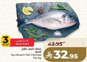 Sea Bream Fish Farmed Per kg