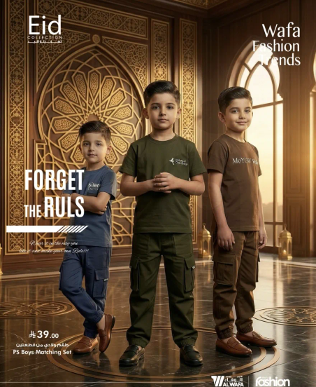 مجموعه ملابس متطابقه للاولاد