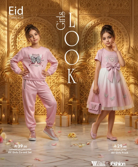 طقم بنات AV وفستان بنات AV.