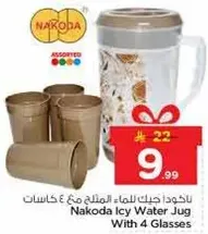 Nakoda Icy Water Jug With 4 Glasses