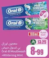 Oral-B Mouthwash + Whitening Mint