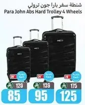 Para John Abs Hard Trolley 4 Wheels