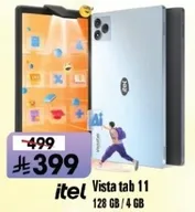 تاب ايتل فيستا 11 بسعه 128 جيجابايت وذاكره وصول عشوايي 4 جيجابايت.