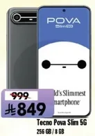 Tecno Pova Slim 5G, 256 GB / 8 GB