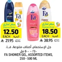 FA Shower Gel, assorted items, 250 - 500 ml.