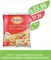 PRESIDENT Mozzarella Cheese Shredded 800g