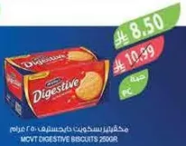 Digestive biscuits, 250 grams.