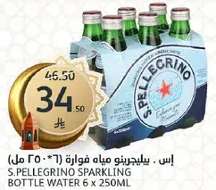 S.Pellegrino Sparkling Bottle Water 6 x 250ml