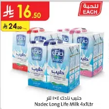 Nadec Long Life Milk 4x1L