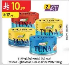 Freshco Light Meat Tuna in Brine Water 185g