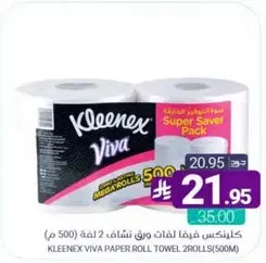 Kleenex Viva Paper Roll Towel 2 Rolls (500 m)